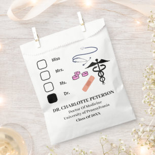 Cute Doctor Medical Student Graduation Party Favour Bag