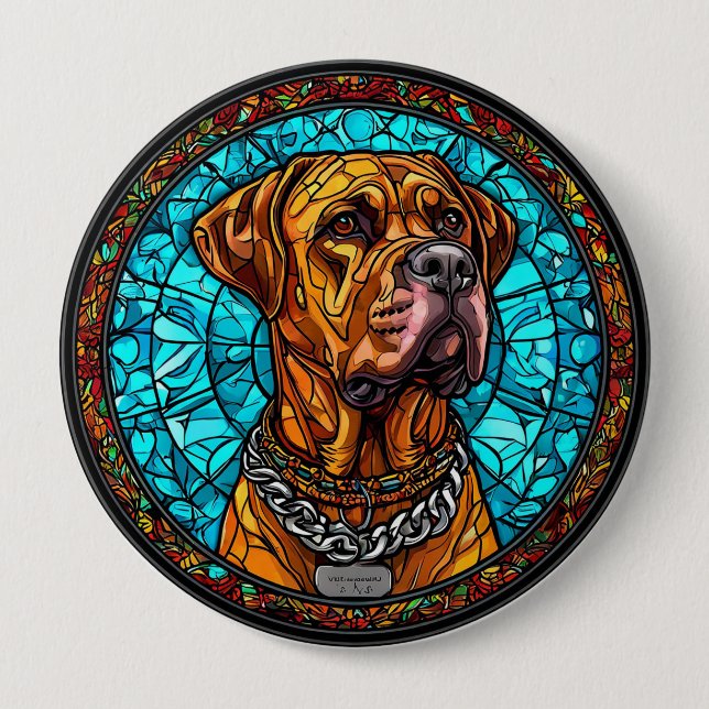 Cute Dog 4 Inch Round Button (Front)