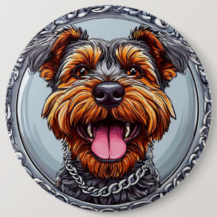 Cute Dog 6 Inch Round Button