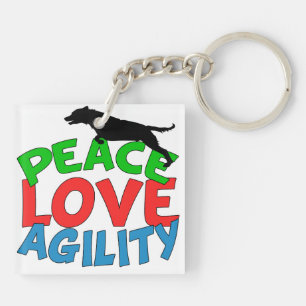 Cute Dog Agility Keychain