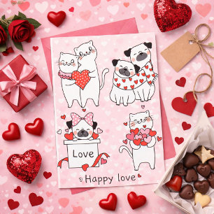 Cute dog and Cat Card