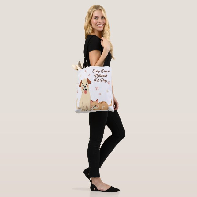 Cute Dog and Cat Design for Animal Lovers Tote Bag (On Model)
