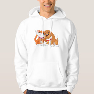 Cute Dog And Cat Mens Hoodie