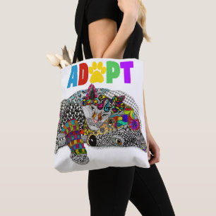 Cute Dog and Cat Pet Adoption Tote Bag