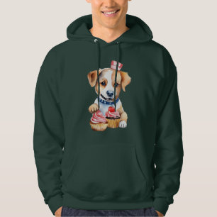 Cute dog and fruits hoodie