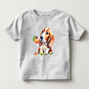 Cute dog and fruits toddler t-shirt