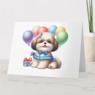 Cute Dog Birthday Card