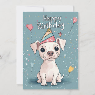 Cute Dog Birthday Party Invitation