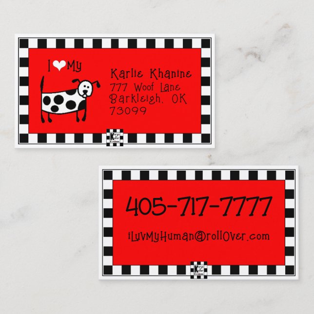 Cute Dog Business Card (Front/Back)