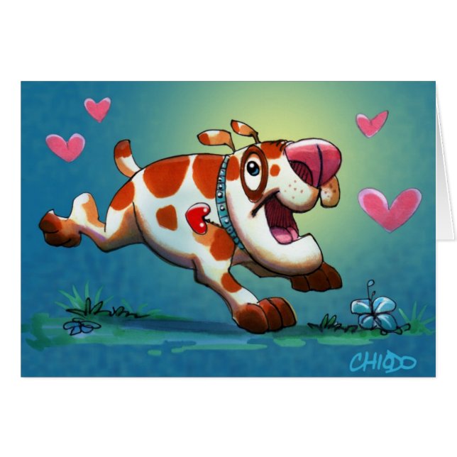 Cute Dog Card (Front Horizontal)