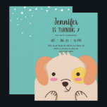 Cute Dog Cartoon Puppy Kids Birthday Invitation<br><div class="desc">Cute design for kids,  boys or girls who love animals. Perfect for safari animal theme birthday party or zoo party. You can customize the wording to fit other occasions.</div>