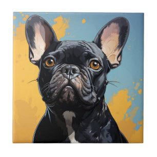 Cute dog ceramic tile