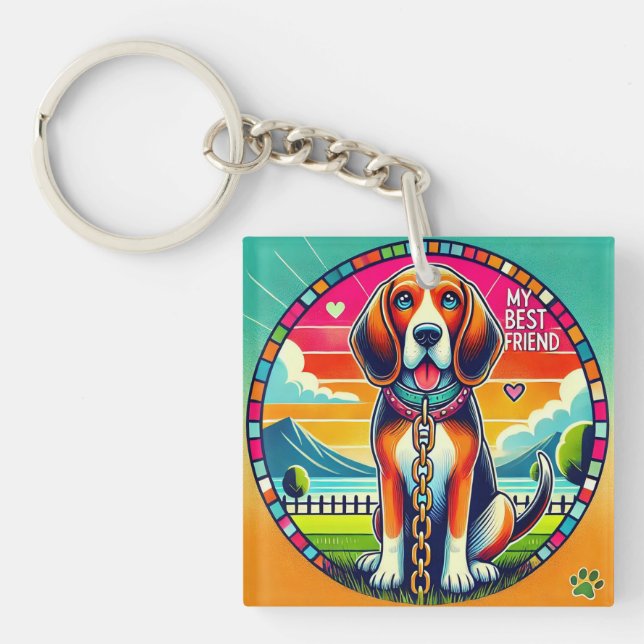 🐶 Cute Dog Charm Puppy Bag Accessory Keychain (Front)