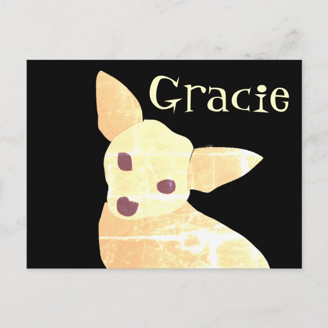 Cute Dog Chihuahua Fun Whimsical Postcard (Front)