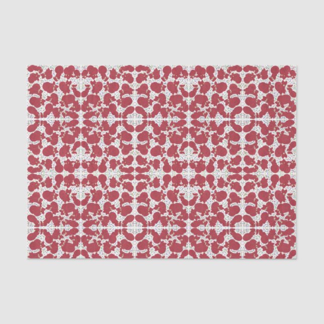 Cute dog Christmas lights Tissue Paper (Front)