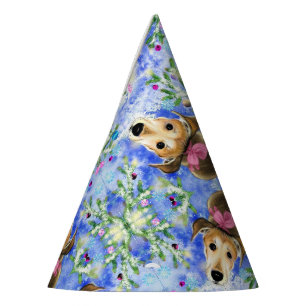 Cute Dog Christmas Pets Paper Party Hat