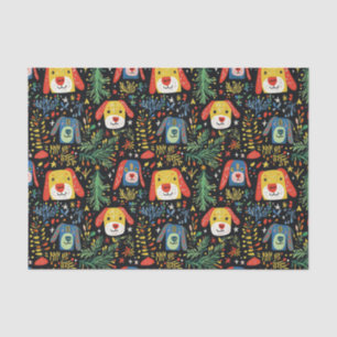 Cute Dog Christmas Tissue Paper
