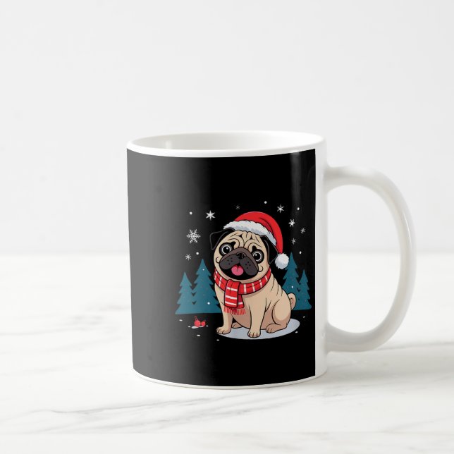 Cute Dog Christmas Valentines Design  Coffee Mug (Right)