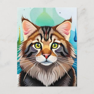 Cute dog close up postcard