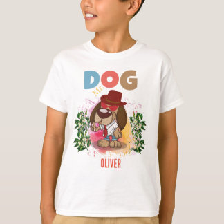 CUTE DOG COLORFUL FUNNY PERSONALIZED KIDS T-Shirt