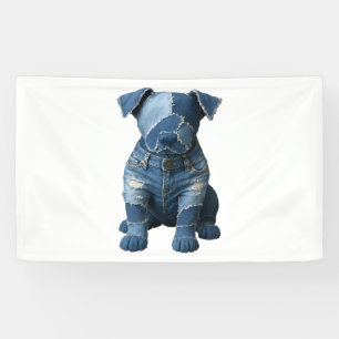 CUTE DOG COLORFUL RAINBOW BANNER