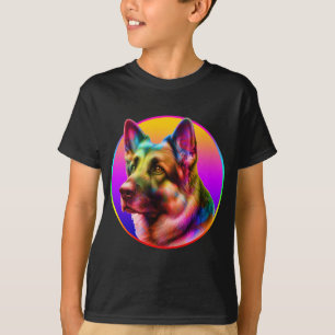 CUTE DOG COLORFUL RAINBOW T-Shirt