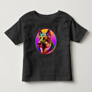 CUTE DOG COLORFUL RAINBOW TODDLER T-SHIRT