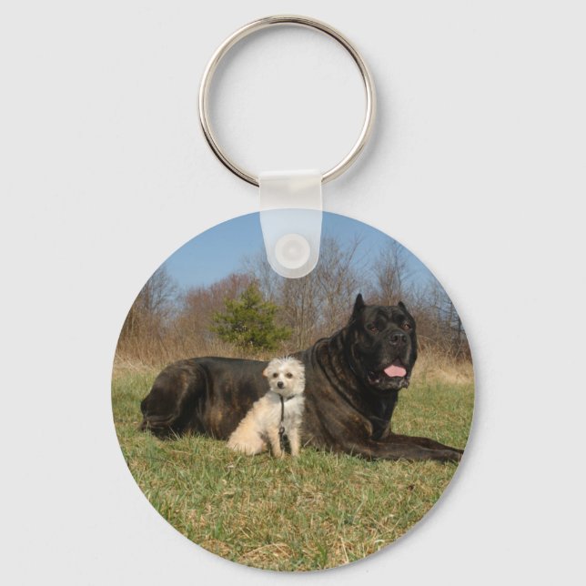 Cute Dog Couple Keychain (Front)