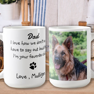 Cute Dog Dad- Funny Father's Day - Dog Photo Humor Coffee Mug