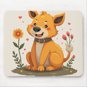 "Cute dog design mouse pad." Pad