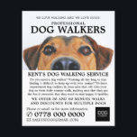 Cute Dog,  Dog Walker Service Advertising Flyer<br><div class="desc">Cute Dog,  Dog Walker Service Advertising Flyer by The Business Card Store.</div>