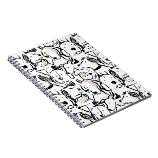 Cute Dog Doodle Pet Sketch - Black and White Puppy Notebook