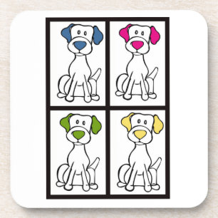 Cute Dog Drawing - Labrador Coaster