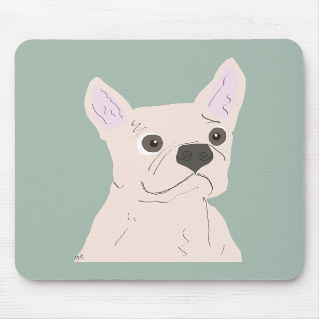 Cute Dog, Dusty Blue Mouse Pad (Front)