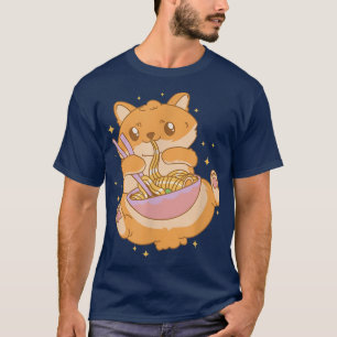 Cute Dog Eating Ramen Noodles Kawaii Otaku Japan A T-Shirt