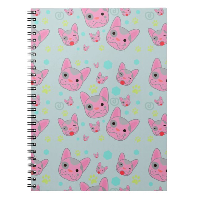 Cute Dog Face Pattern - Notebook (Front)