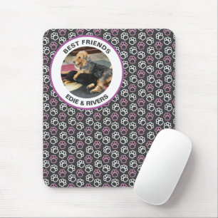 Cute Dog Foot Prints Mousepad