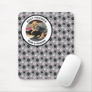 Cute Dog Foot Prints Mousepad