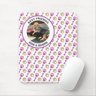 Cute Dog Foot Prints Mousepad