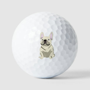 Cute dog, frenchie golf balls