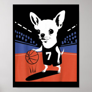 Cute Dog Funny Chihuahua Basball Poster