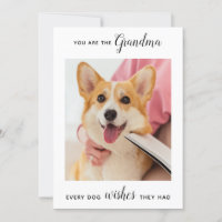 Cute Dog Grandma Personalized Pet Photo Birthday