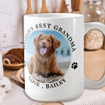 Cute Dog Grandma Personalized Pet Photo Dog Lover Coffee Mug<br><div class="desc">World's Best Dog Grandma ... Surprise your favourite Dog Grandma this Mother's Day , Christmas or her birthday with this super cute custom pet photo mug. Customize this dog grandma mug with your dog's favourite photos, and name. Double sided - you can different photos on each side or the same,...</div>