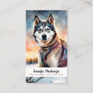 Cute Dog Groomer Grooming Service Pet Care  Business Card