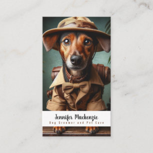 Cute Dog Groomer Grooming Service Pet Care  Business Card