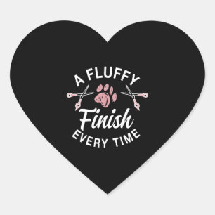 Cute Dog Groomer T-Shirt Heart Sticker