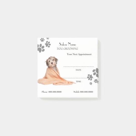 Cute dog grooming Appointment Postit® Notes Zazzle.ca
