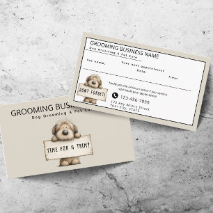 Cute Dog Grooming Modern Fun Appointment Card