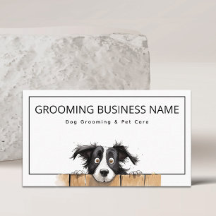 Cute Dog Grooming & Pet Care Fun Modern Business Card