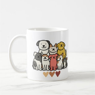 Cute Dog Group Mug - Adorable Puppy Squad